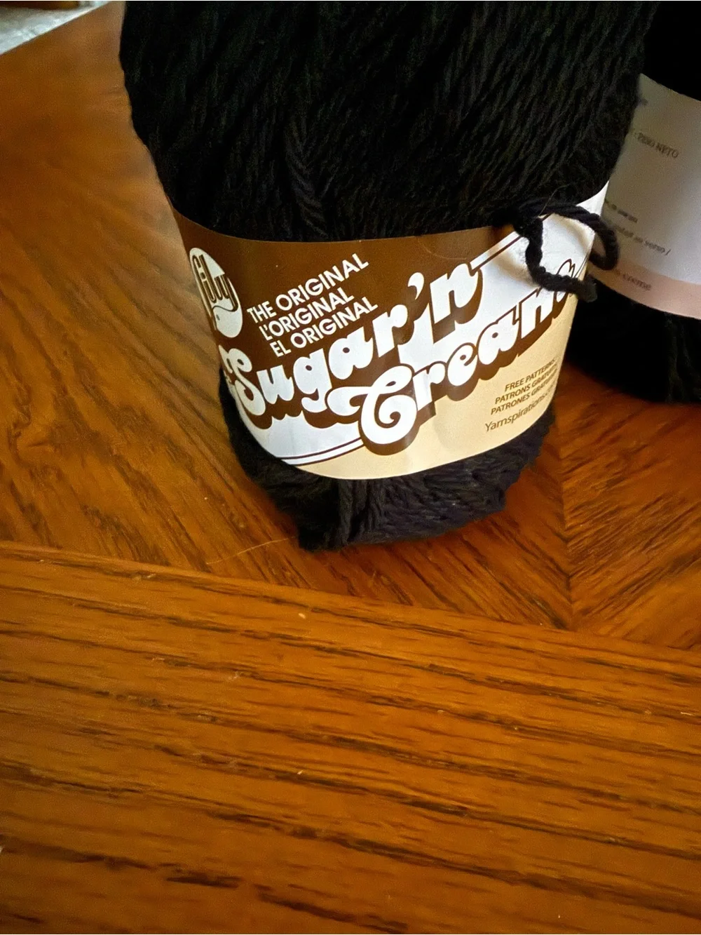 Peaches & Creme Black Cotton Yarn – 6-Pack 2.5oz skeins